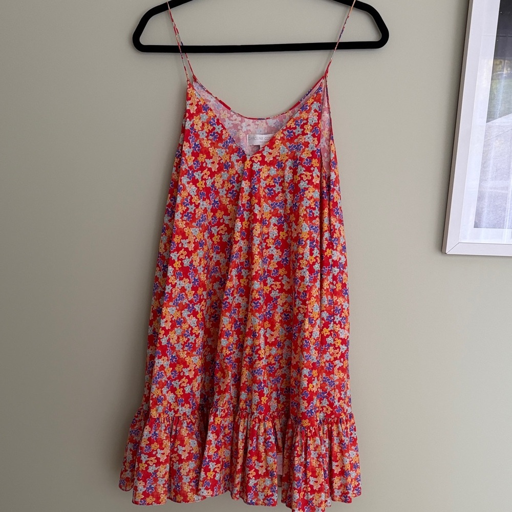 Caroline Constas laurel dress - red ditsy